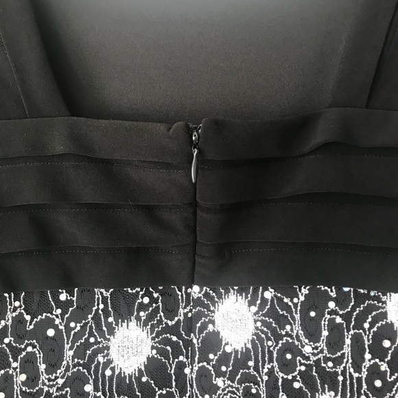 Sz14W R&M Richards Black/Silver Cocktail Dress - Picture 7 of 8